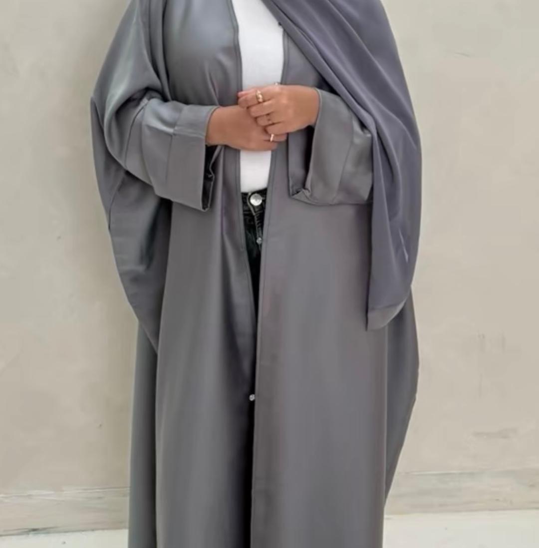 Grey and Purple Two Tone abaya