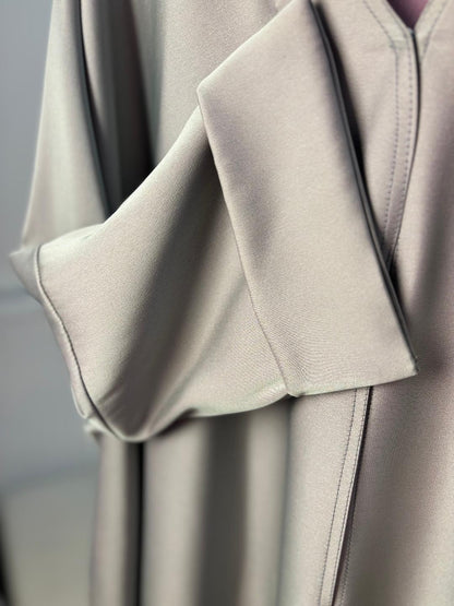 Grey and Purple Two Tone abaya