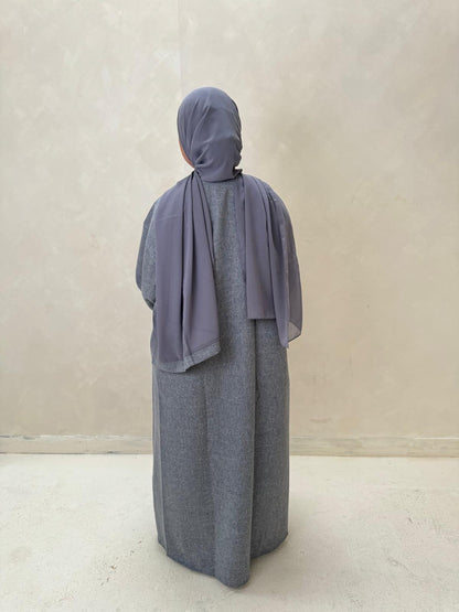 Soft Linen Closed Abaya with side pockets and Hijab